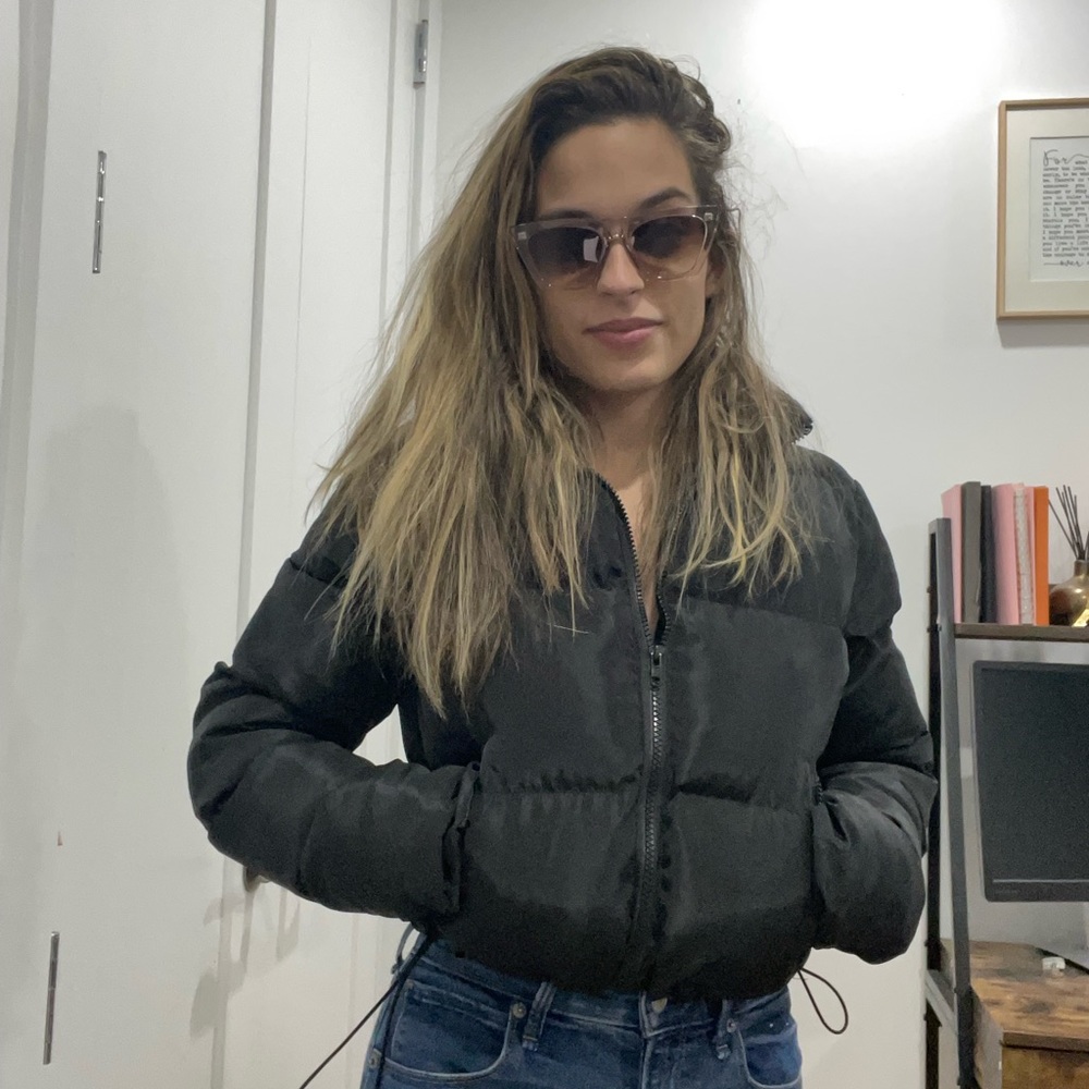 Black cropped jacket